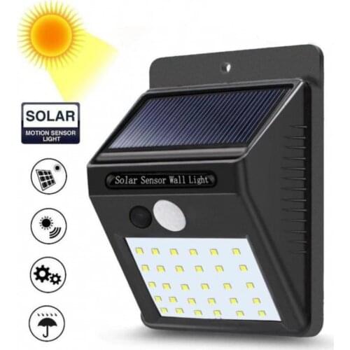 100 LED Solar Light Outdoor 3 Modes Motion Sensor PIR Wall Light Waterproof Solar Lamp Solar Powered Sunlight Garden Decoration