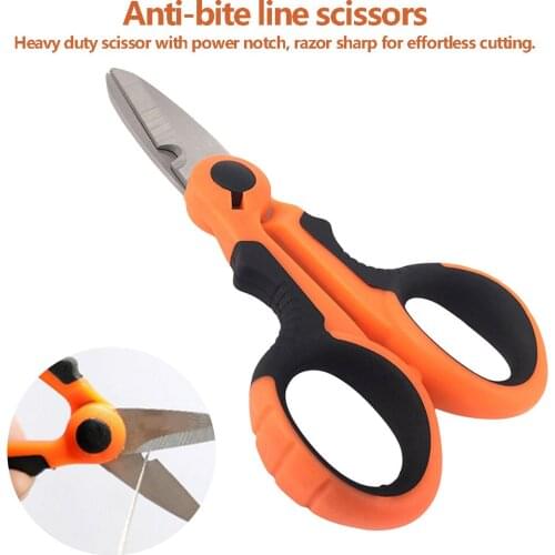 150mm Fishing Braid Scissors Heavy Duty Braided Line Cutter for Saltwater Freshwater Fish Lure Bait Tools