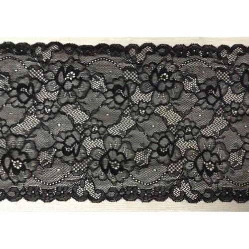 16.5cm luxurious and exquisite elastic jacquard lace, soft and elegant lace trimming,XERY14310C