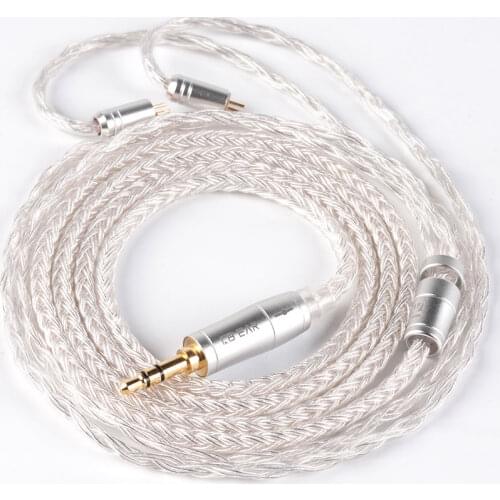 AK KBEAR 16 Core Upgrade Silver Plated Cable 3.5/2.5/4.4mm Earphone Cable With MMCX/2Pin For AS16 ZS10 ZSN PRO TRN X6 F1 ZSX