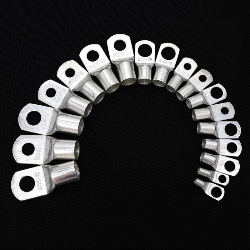 5pcs SC Type Wire Nose Terminal SC50 SC70 Bare Copper Battery Block Lugs Hole ID 8mm 10mm 12mm Crimp DTGA Cable End Connector