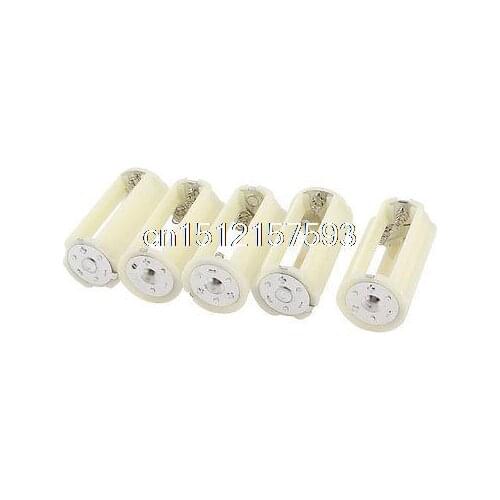 5 PCS Serial Battery Adapter 1.5V*3 4.5V Case Box Converter AA to 1 D Size