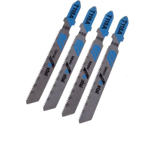 5PCS T118A HSS T-Shank Jigsaw Blades Curve Cutting Tool Kits For Wood Plastic