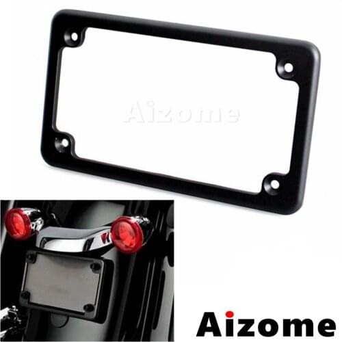 Aluminum 4" x 7" Motorcycle License Plate Holder Motorbike License Number Plate Tag Cover Frame For Harley Honda Yamaha Suzuki