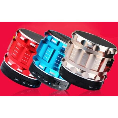 Bluetooth Speaker Metal Wireless Mini Smart Portable Audio Subwoofer For Mobile Phones Tablets PC Outdoor Home Support TF U Disk