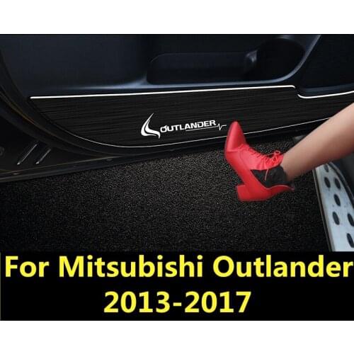 For Mitsubishi Outlander 2013-17 Protector Side Edge Protected Anti-kick Door Mats Cover case Stainless Steel Auto Accessories