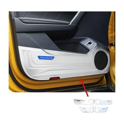 For Volkswagen TAYRON 2018-2019 stainless steel Car door anti-kick pad Anti-scratch protection decoration Car styling