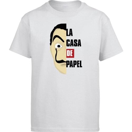 La Casa De Papel T Shirt Men Movie Tshirt Professor Sergio Marquina Summer Cotton Short Sleeve Black White Loose T-Shirt Tees