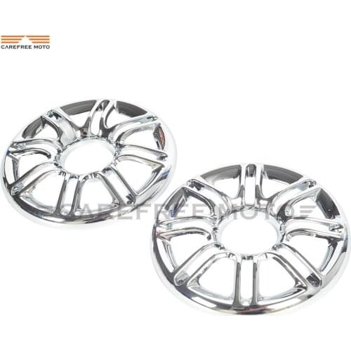 Chrome Motorcycle Plate Brust Speaker Trim Grill Cover Case for Harley Electra Glide Trike 1996-2013