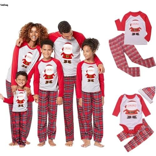 Family Matching Chritsmas Pajamas Sets Children Sleepwear Kids Pajama Family Look Mother Daughter Father Family Matching Outfits