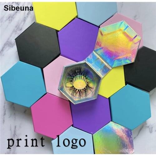 Eyelash Packaging Wholesale Bright color, diamond/hexagon/drawer Empty Lashes Box Lash Cases Lash Boxes Packaging print logo