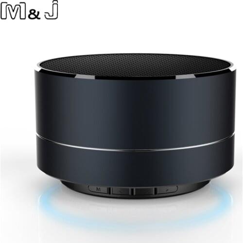 M&J Metal Wireless Bluetooth speaker Read SD TF card Portable speaker Support Calls With Microphone For PC Iphone Sumsang Xiaomi
