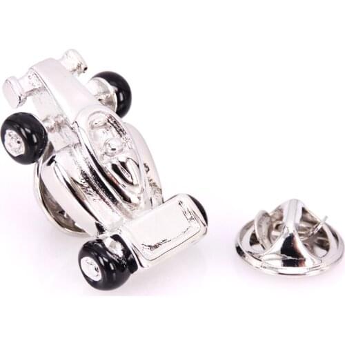 Mens Brooch Scarf Hat Accessories Silver Racing Car Clip Neckpin Badge Pin Woman Wedding Couple High Quality Jewelry Gifts