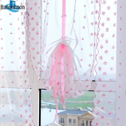 2019 Rushed New Home Kitchen Fashion Embroidered Roman Curtains Blinds For Living Room kitchen bedroom Yarn Sheer Tulle