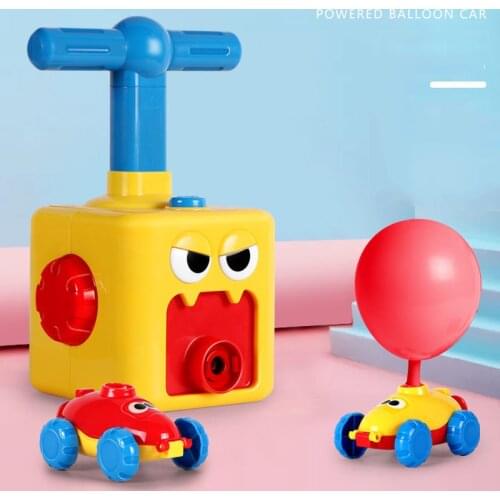 NEW Power Balloon Launch Tower Toy Puzzle Fun Education Inertia Air Power Balloon Car Science Experimen Toy for Children Gift