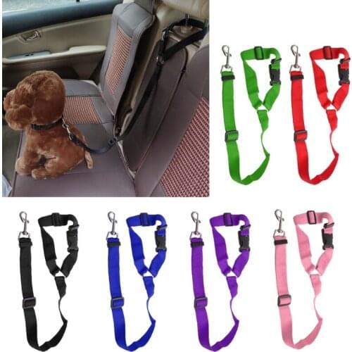 Pet Products Cat Dog Pet Safety Seat Belt Clip for Car Vehicle Adjustable Harness Lead Dog Leash 360 Degree Rotation