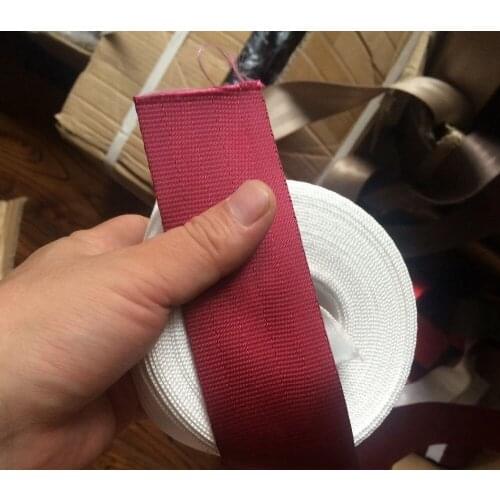 20 meters Roll Seat Belt Webbing Safety Strap Maroon Color 48mm Wide 5 Bars