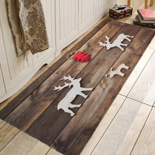 Christmas Rug Creative 3D Printing Hallway Carpets and Rugs for Bedroom Living Room Carpet Kitchen Bathroom Anti-Slip Floor Mats
