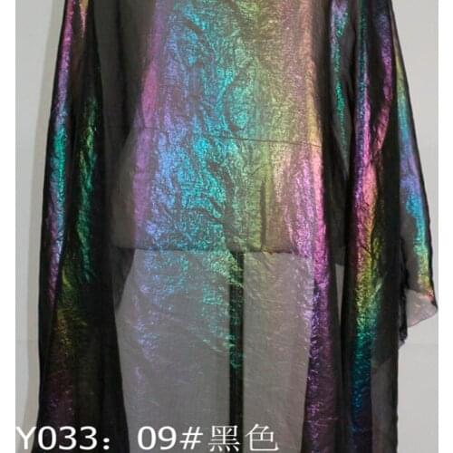 Cosplay fabric dress fabric chiffon shiny silky chiffon thin magic fabric bronzing wedding costume DIY 1M/lot