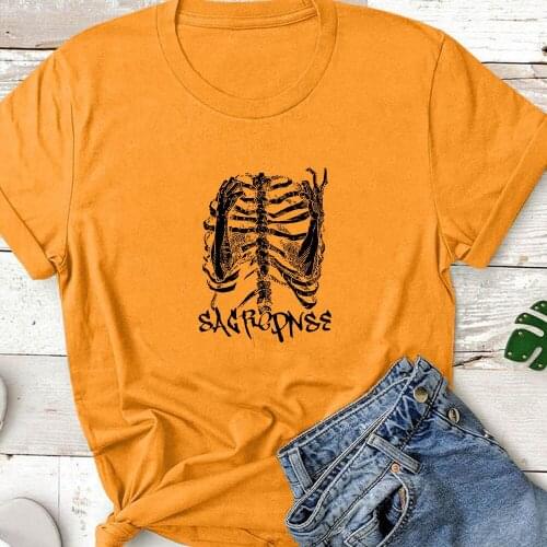 SACREPNSE Pattern T-shirt Women Cotton Loose Tshirt Women Harajuku O-neck Ladies Tops Tee Shirt Femme Graphic T Shirts Women