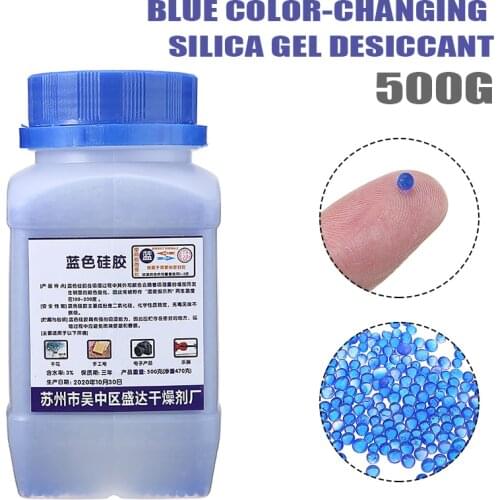 1pc 500g Reusable Silica Gel Desiccant Moth Mildew Proofing Moisture Absorber Beads for Clothes Jewelry Cosmetics Book