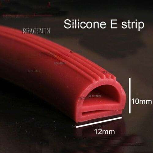 10x12mm red Silicone E-bar e shape Silicon rubber sealing strip oven seal Steaming machine valve high temperature resistance