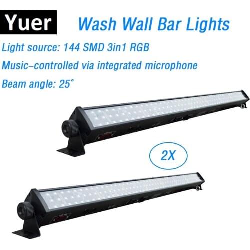 144Pcs SMD LEDS RGB 3IN1 LED Bar Wall Wash Lights DMX512 Washer LED Indoor /Flood Light DJ /Party /Stage Light Free Shipping