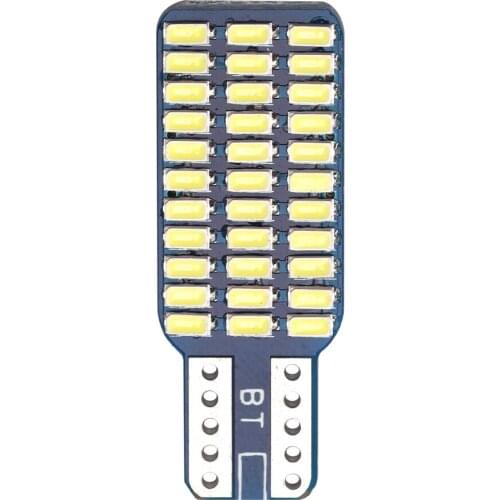 2PCS Car Decoding LED W5W Single Side Marker Lamp Rear Tailbox Lamp License Plate Lamp T10 3014 33 Lamp Clearance Lights 12V