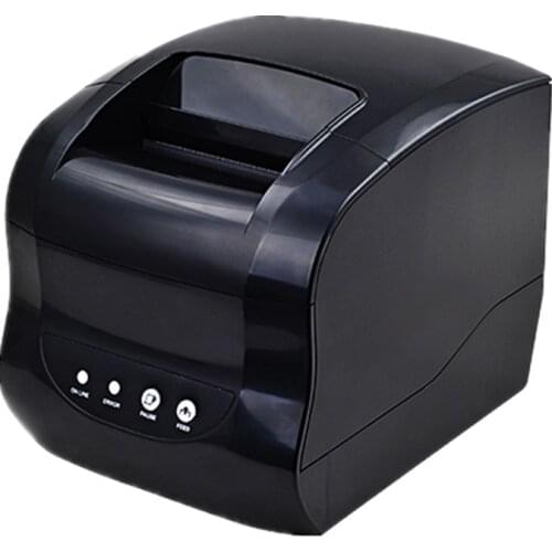 365B Thermal Sticker Label Barcode POS Printer Support 20-80mm Width QR Code Receipt Bill Print USB Or Bluetooth Connection
