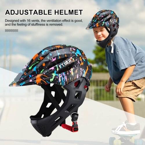 43-54cm LED Cycling Safety Helmet Adjustable Child Bicycle Helmet MTB Bike Helmet for Skating