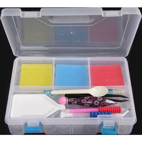 Diamond Painting Tools Accessories Beads Container Rhinestone Diamond Embroidery Stone Storage 48pcs Convenience Box