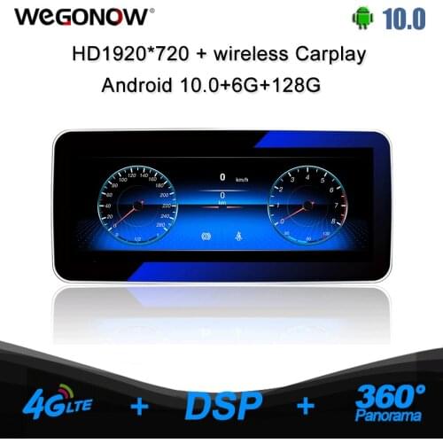 Carplay 6GB+128GB 10.25" Android 10.0 Car DVD Player GPS Map RDS Radio Bluetooth For Benz A Class W176 CLA Class W117 GLA X156