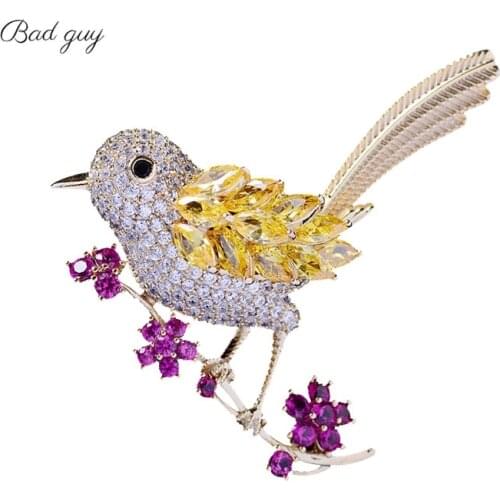 Bird Brooch Pins Magnet Pin Cute Pins Accessories for Clothes Decoration Brooch Pins Fine Jewelry Copper Brooch Zircon Brooche