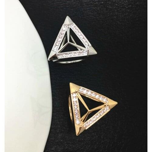Triangle Brooches Rhinestone Silk Scarf Brooch Jewelry Accessories Shawl Ring Clip Holder Tricyclic Scarf Buckle Women Gifts