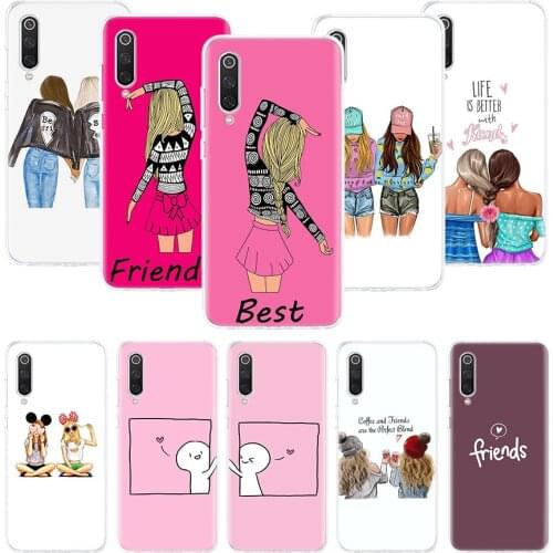 Best Friends BFF Matching Case for Xiaomi Redmi Note 10 9 9S 8 7 6 8T 8A 7A 6A S2 K30 K20 MI 9 8 CC9 F1 Lite Pro Soft TPU Phone