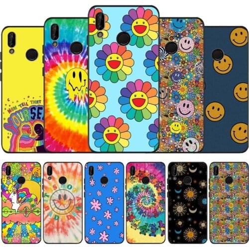 Hippie black soft Phone Case for huawei P40 P30 P20 P10 Pro lite P9 Lite nova 4E 6SE Psmart 2019 Y6 9 Prime