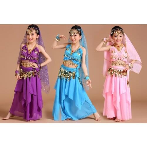 Children Belly Dance Costume Kids Indian Dance Dress Child Bollywood Dance Costumes for women Performance Dance Wear