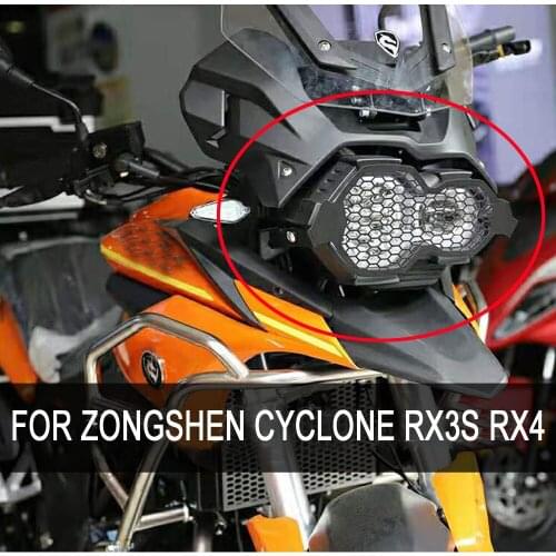 For ZongShen Cyclone RX3S RX4 RX 4 Motorcycle HeadlightProtection Headlight Lampshade RX4 RX 4 R X4 RX 3S RX3 S RX3S Dedicated