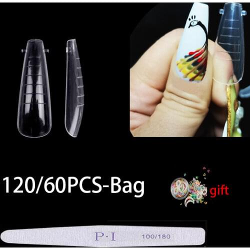 120Pcs Box Nail Forms Extension Mold French Poly UV Gel Building False Tips Acrylic DIY Nail Decoration Art For Nails Tips