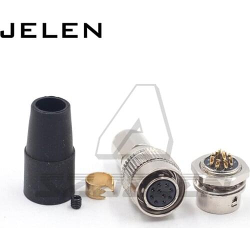 Hirose connector plug (female) and socket (male) 10-pin , HR10A-10P-10S/HR10A-10R-10P, Hirose 10-pin connector