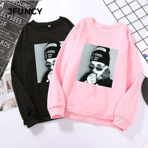 JFUNCY Women Hoodies Oversized Autumn Sweatshirt Long Sleeve Female Pullover Clothing Woman Tops Loose Casual Mujer Sudadera