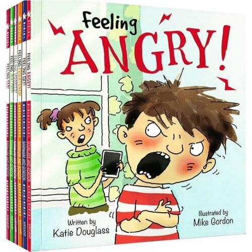 Manga book english Childrens emotions behaviors habits comic book 6 Feelings and Emotions comics english book kids manga books