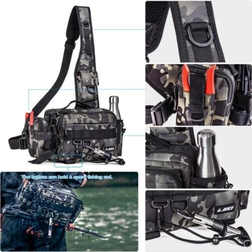 Multifunctional Fishing Bag Single Shoulder Span Bag Fishing Gear Waist Bag Practical Storage Fishing Gear Single Shoulder Bag