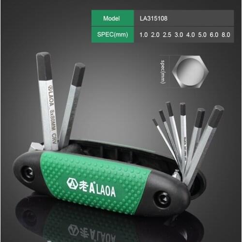LAOA Tool Allen Wrench Set Combination Small Tool Folding Hexagonal Screwdriver, Wear-Resistant And Easy To Carry
