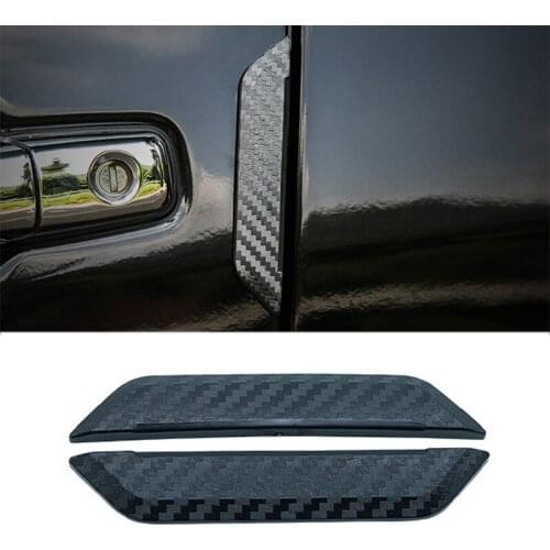 YOLU Car door side protection strip carbon fiber pattern door anti-collision sticker anti-rub rub decorative strip