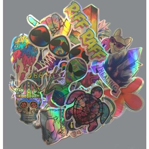 20Pcs/Lot Cartoon ET Alien Stickers Blink Funny Cool Waterproof Luggage Laptop Motorcycle Skateboard Phone Flash Graffiti Decals