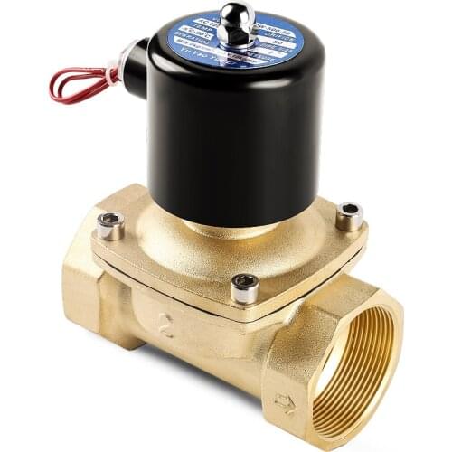 1/2" 3/4" 1" 2" inch Normally Closed Brass Solenoid Valve 220VAC 110VAC 24VDC 12VDC 24VAC Direct Acting For Water Gas Oil