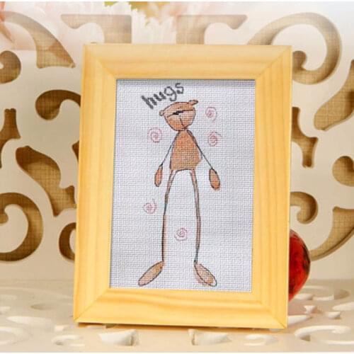 Long Leg Bear Hugs DIY Craft Stich Cross Stitch Cotton Fabric Needlework Embroidery Crafts Counted Cross-Stitching Kit
