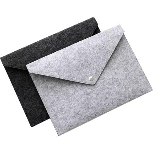 2pcs Hair Felt A4 Folder High-grade Felt Bag File Bag Document Bag Folders File Folder Office & School Supplies Filing Products