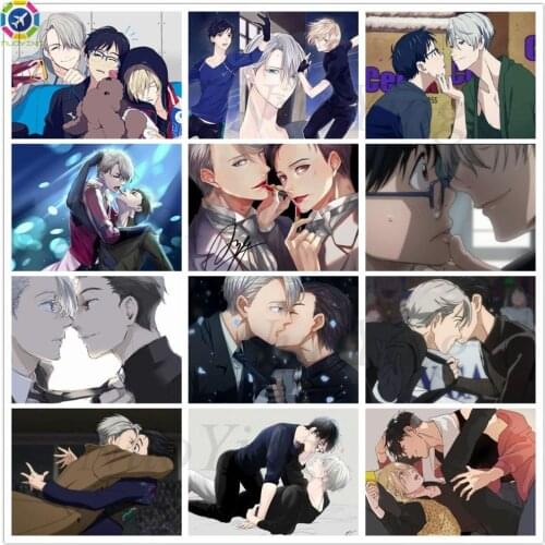 Full Square Round Diamond Painting Animation Yuri On Ice Diamond Mosaic Painting Cross Stitch Kit Handmade Home Decoration Gift